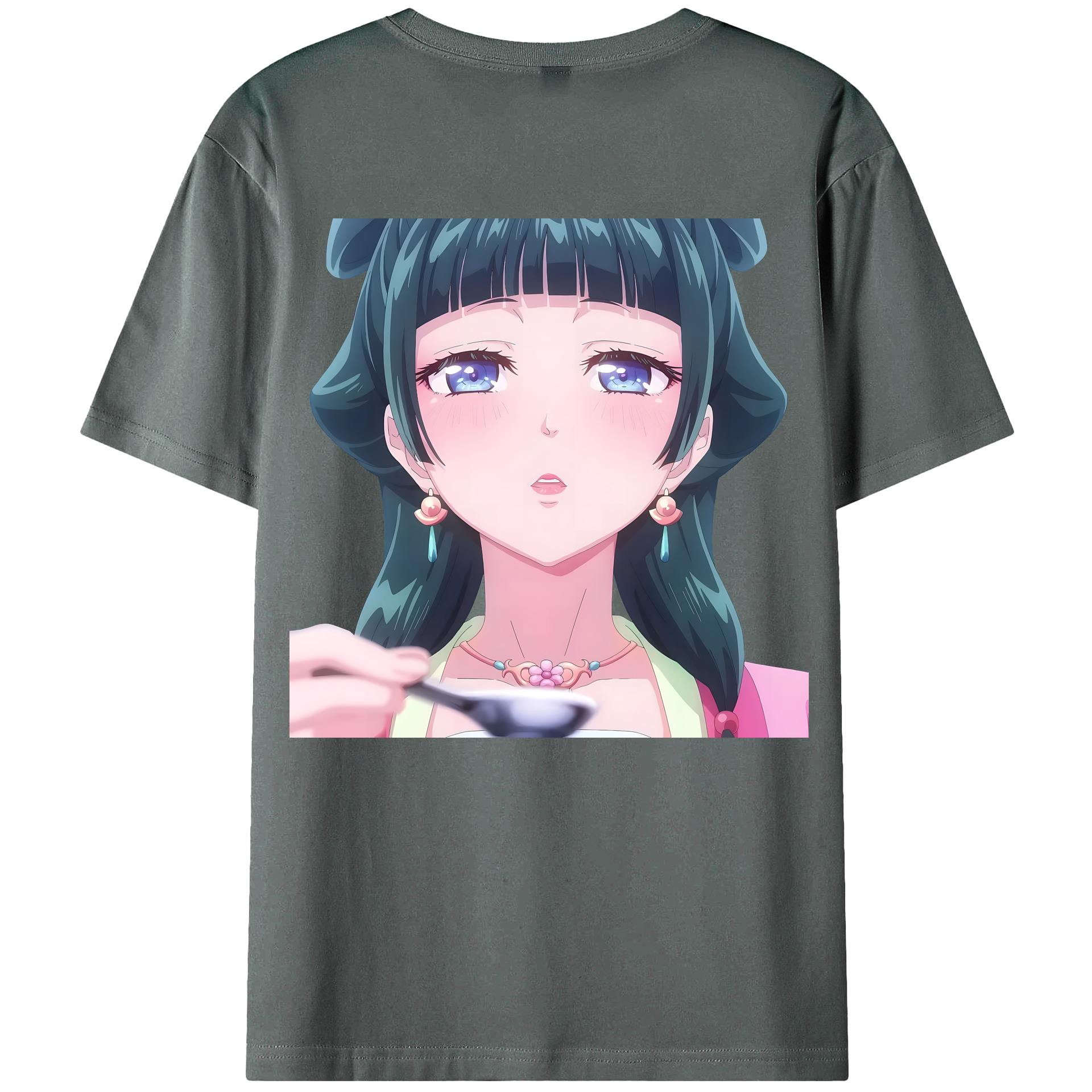 （画像用） 薬屋のひとりごと The Apothecary Diaries 綿100％ メンズ半袖Tシャツ（バックプリント） 通気性